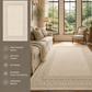Modern Cream Textured Area Rug