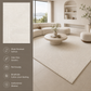 Modern Cream Textured Area Rug