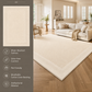 Modern Cream Textured Area Rug