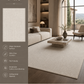 Modern Cream Textured Area Rug