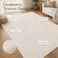 Modern Cream Textured Area Rug