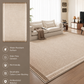 Modern Cream Textured Area Rug