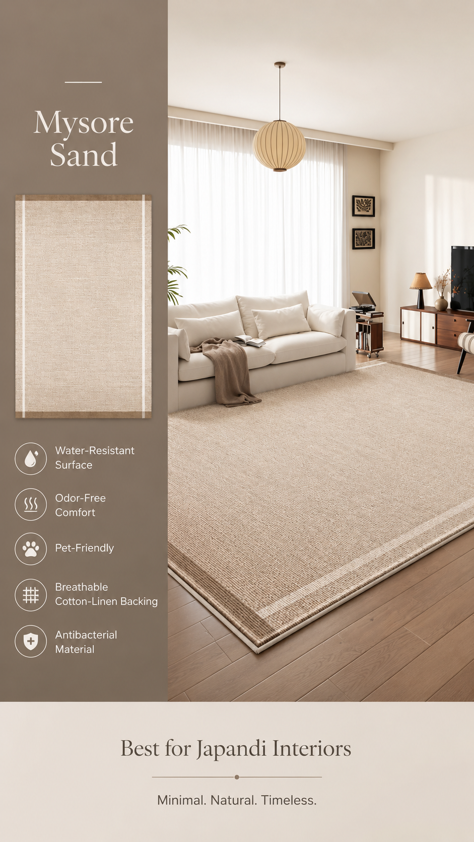 Modern Cream Textured Area Rug