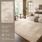 Modern Cream Textured Area Rug