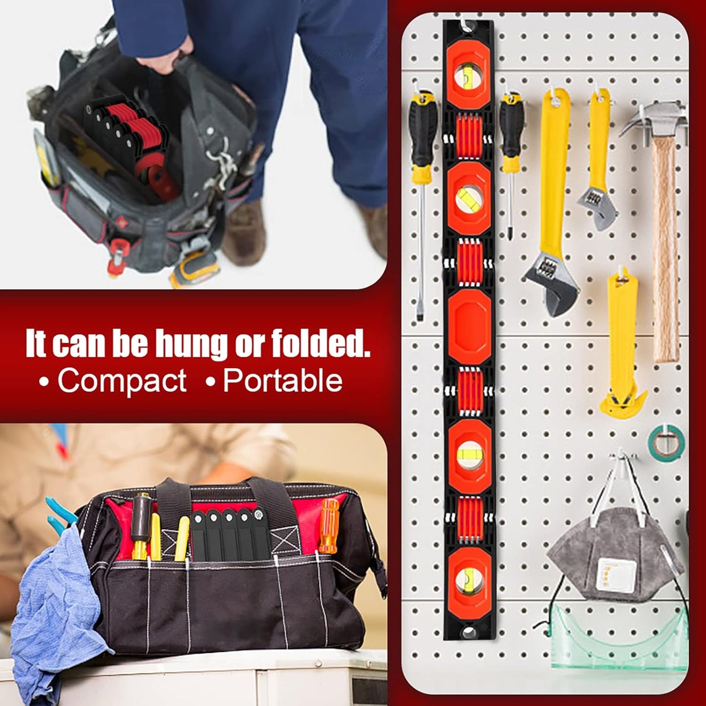 📏 Folding Level Ruler – Precision Angle Measuring Tool 🔧