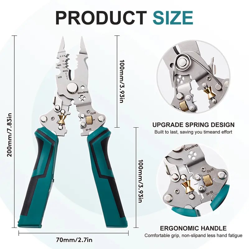 16-in-1 Multifunctional Wire Stripper & Twister – Professional Electrical Tool