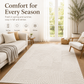 Modern Cream Textured Area Rug