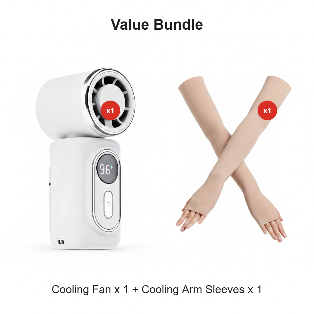 Portable Clip-On Cooling Fan | Hands-Free Strong Wind with LED Battery DisplayInstant cooling on the go
