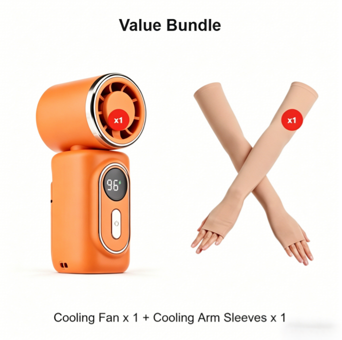 Portable Clip-On Cooling Fan | Hands-Free Strong Wind with LED Battery DisplayInstant cooling on the go