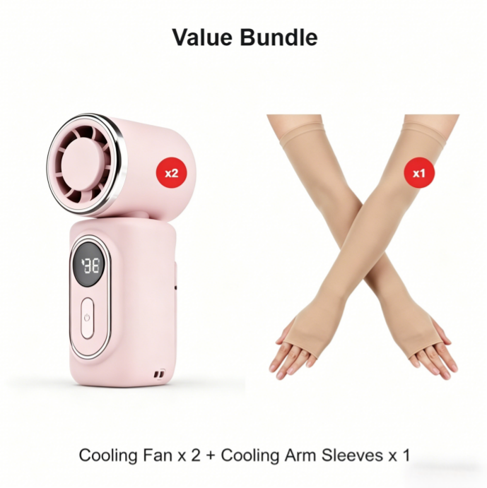 Portable Clip-On Cooling Fan | Hands-Free Strong Wind with LED Battery DisplayInstant cooling on the go
