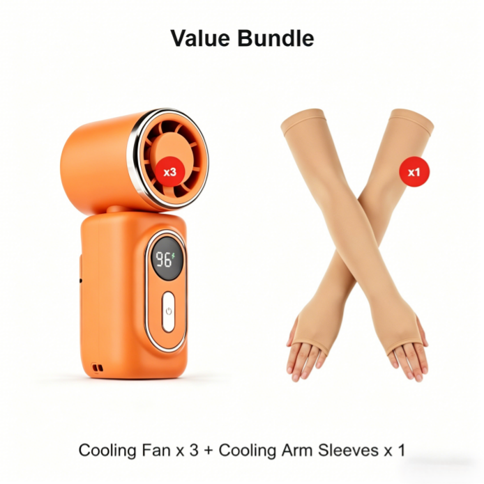 Portable Clip-On Cooling Fan | Hands-Free Strong Wind with LED Battery DisplayInstant cooling on the go