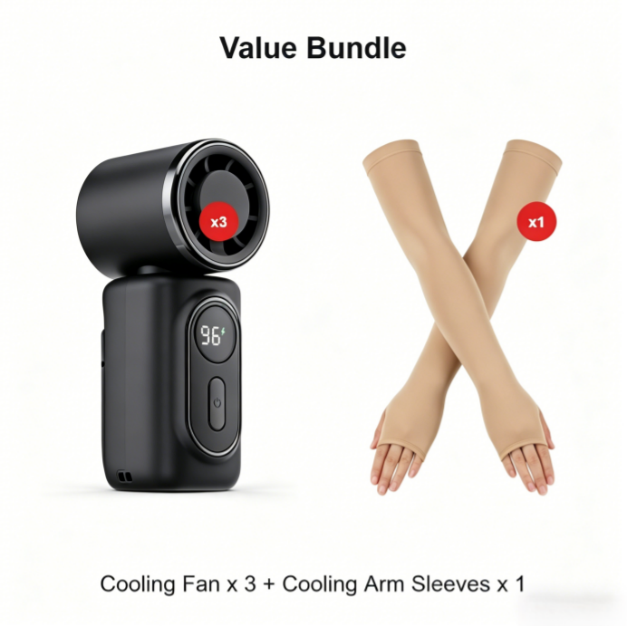 Portable Clip-On Cooling Fan | Hands-Free Strong Wind with LED Battery DisplayInstant cooling on the go