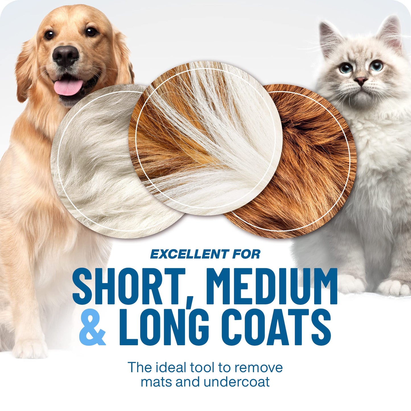 ⏰🔥LIMITED TIME 50% OFF! 🐾 Professional Pet Deshedding Brush for Dogs & Cats – Gentle Grooming & Fur-Free Home ✨