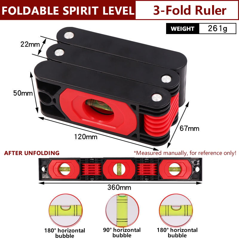 📏 Folding Level Ruler – Precision Angle Measuring Tool 🔧
