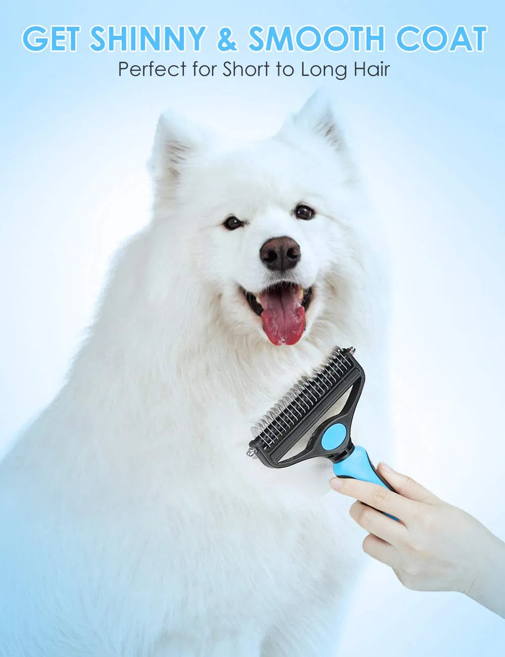 ⏰🔥LIMITED TIME 50% OFF! 🐾 Professional Pet Deshedding Brush for Dogs & Cats – Gentle Grooming & Fur-Free Home ✨