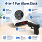 Interactive Target Alarm Clock – Fun Wake-Up Challenge with Toy Blaster & Voice Recording