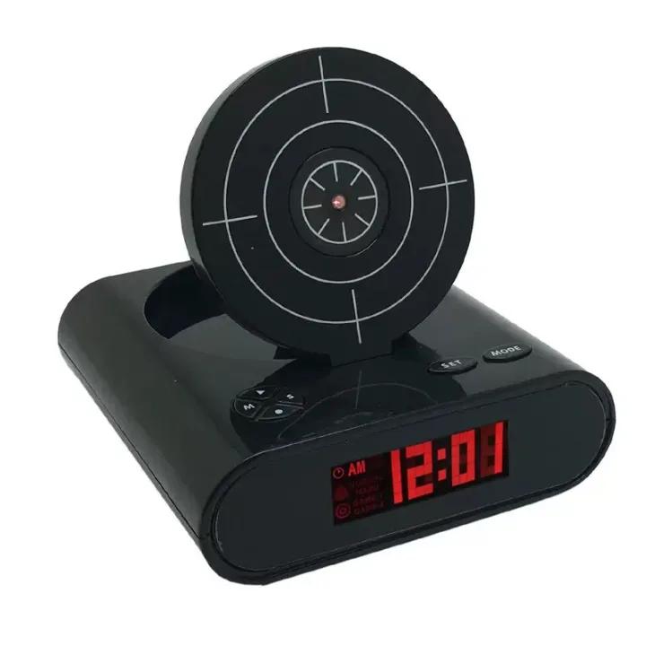 Interactive Target Alarm Clock – Fun Wake-Up Challenge with Toy Blaster & Voice Recording