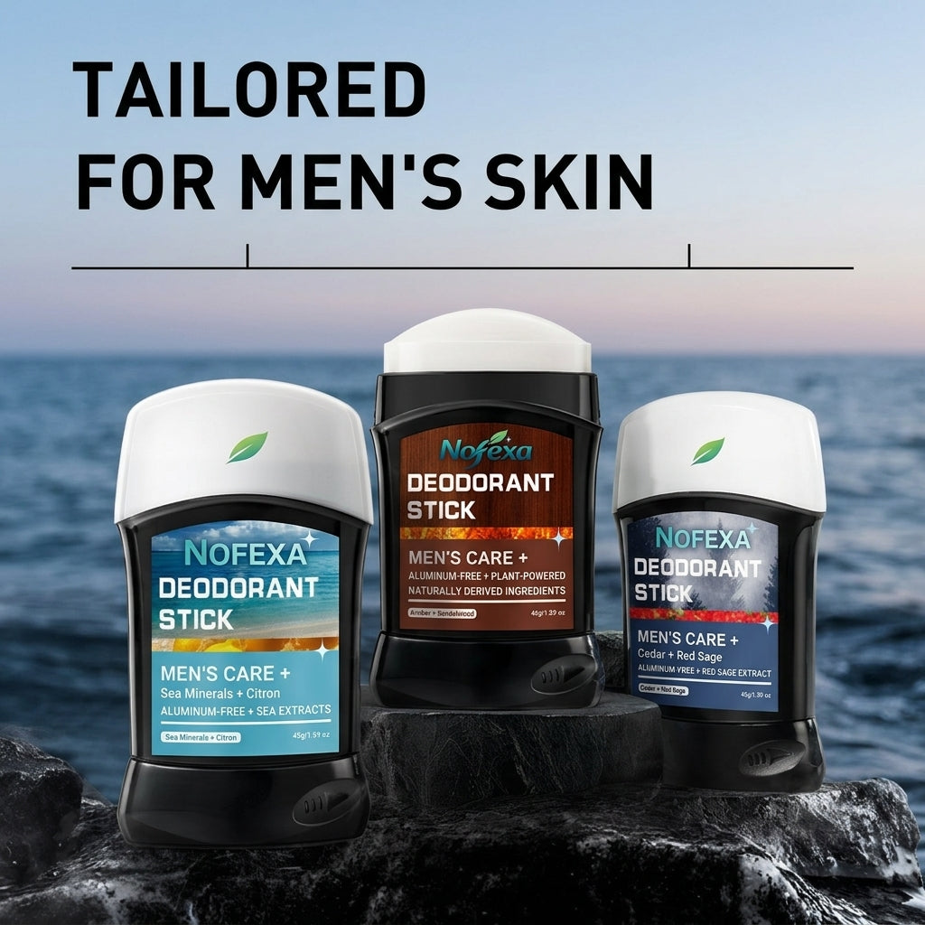 Natural Aluminum-Free Deodorant Stick for Men | 72H Protection
