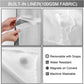 No Hook Shower Curtain with Snap-In Liner – Double Layer Waterproof Fabric Curtain, Washable Hotel Style Bath Curtain