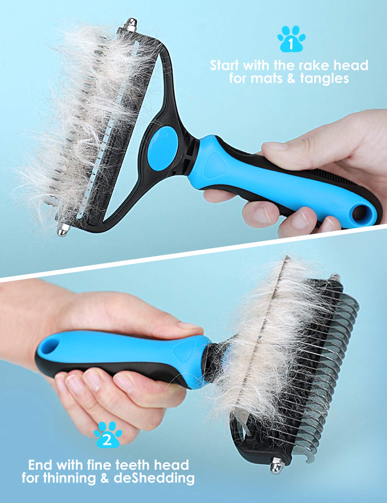 ⏰🔥LIMITED TIME 50% OFF! 🐾 Professional Pet Deshedding Brush for Dogs & Cats – Gentle Grooming & Fur-Free Home ✨