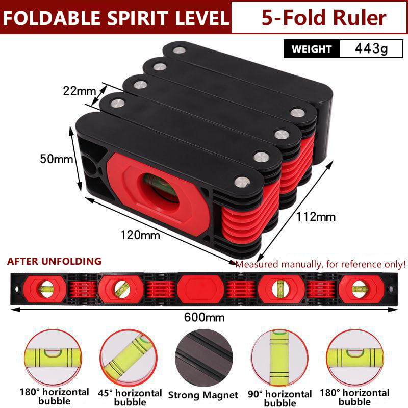 📏 Folding Level Ruler – Precision Angle Measuring Tool 🔧
