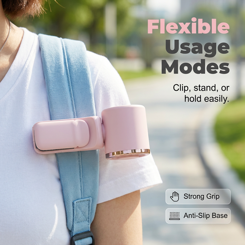 Portable Clip-On Cooling Fan | Hands-Free Strong Wind with LED Battery DisplayInstant cooling on the go